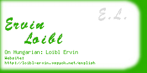 ervin loibl business card